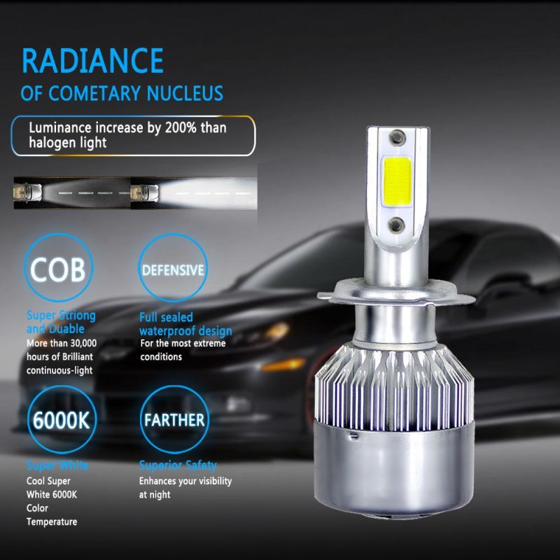 Wholesale Cheap C6 Auto H1 H3 H11 H13 9007 9005 9006 Hb3 Hb4 5202 H4 H7 LED Headlight LED Car Light Lamp 72W 8000lm