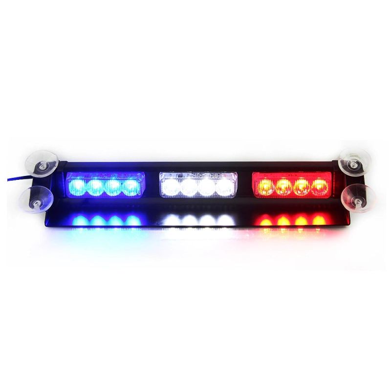 Sucker Mount Deck Dash Police Lights (TBF-3868L-3B-R/W/R)