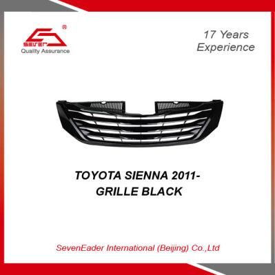 High Quality Auto Car Spare Parts Grille Black for Toyota Sienna 2011-