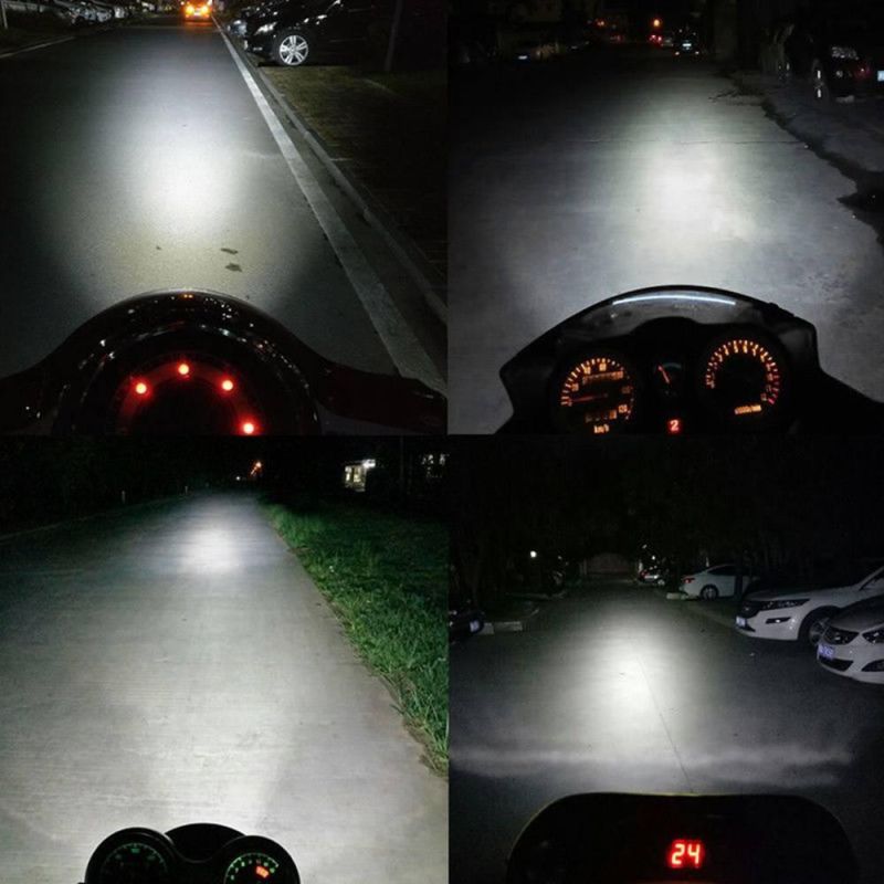 9 LEDs Motorcycle Work Light 15W 6500K DC85V Waterproof Shockproof Round Square Mini Spotlight White Fog Lamp