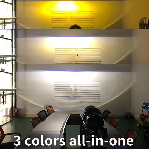LED Fog Projector Lights Kit 3 Color All-in-One 3000K/4300K/6000K LED Car Headlight Bulbs