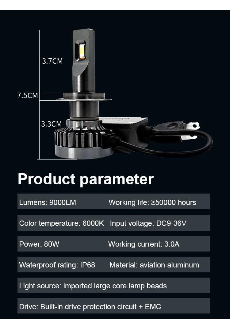 Auto Lamps C6 LED Headlight 9005 9006 9007 H1 H3 H4 H7 H11 Auto LED Light C6 Canbus