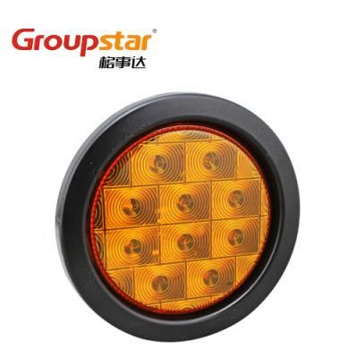 Car Accessories 4 Inch Rear Tail Light 24V 15PCS Round Turn LED Trailer Tail Light LED Auto Lights