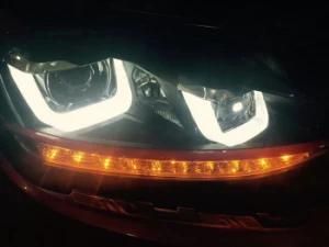 Right Hand Drive Volkswagen Golf 7 LED Headlight Car Light with Red Stripe