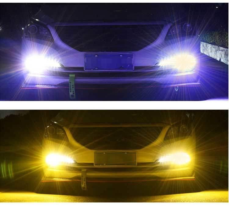 Four Colors Car Flash Light White Pink Yellow Blue LED Headlight 3000K 4300K 6000K Car LED Headlight Bulb