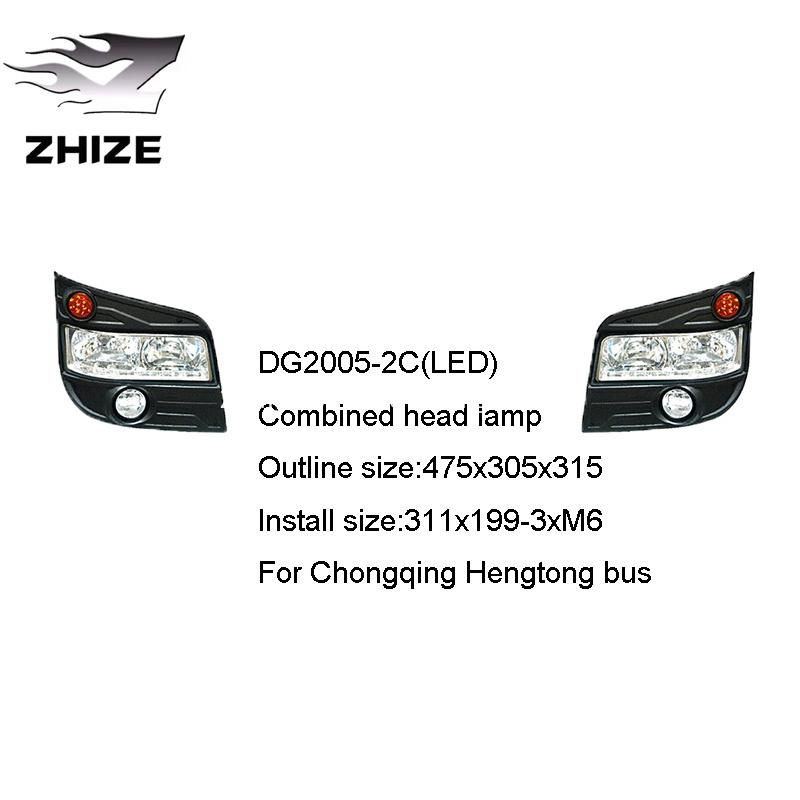 Original Parts Chongqing Hengtong City Bus Dg2005-2c Bus Combined Head Lamp for Donggang Lamps