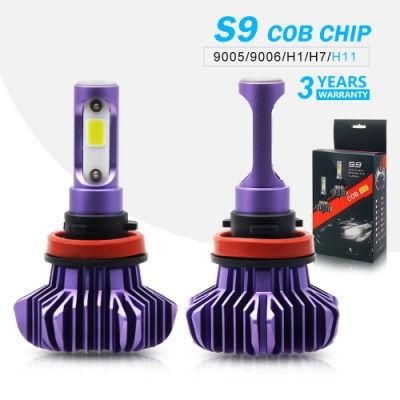 New Products All-in-One Heatsink 10000 Lumen S9 H4 LED Headlight Bulb for Cars