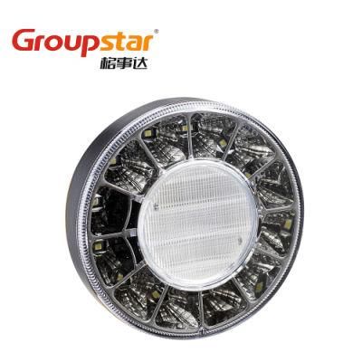 High Quality 4.5 Inch Round 10-30V LED Truck Trailer Indicator Stop Tail Reverse Signal Lamp Bus Tail Light Auto Lights