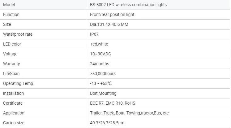 LED Rear Truck Traffic Tail Trailer Marker Lights E Mark 12V 24V Trailer Turn Position Side Light LED Combination Tail Lights