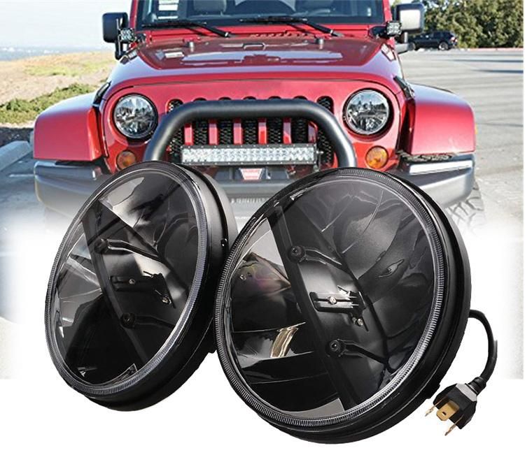 Super Bright Wrangler Jk Niva 4X4 Lada Harley Motorcycle Jeep 7 Inch Round 30W High Low LED Headlight Auto Lamps Car LED