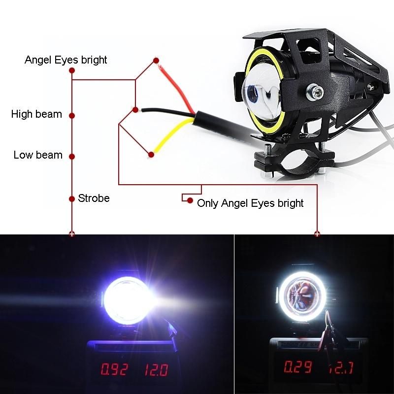 Super Bright U7 LED Headlights 125W 10000lm 6000K/6500K CREE Chip 9-32V Driving Lights Motorcycle Headlights Auto Lights