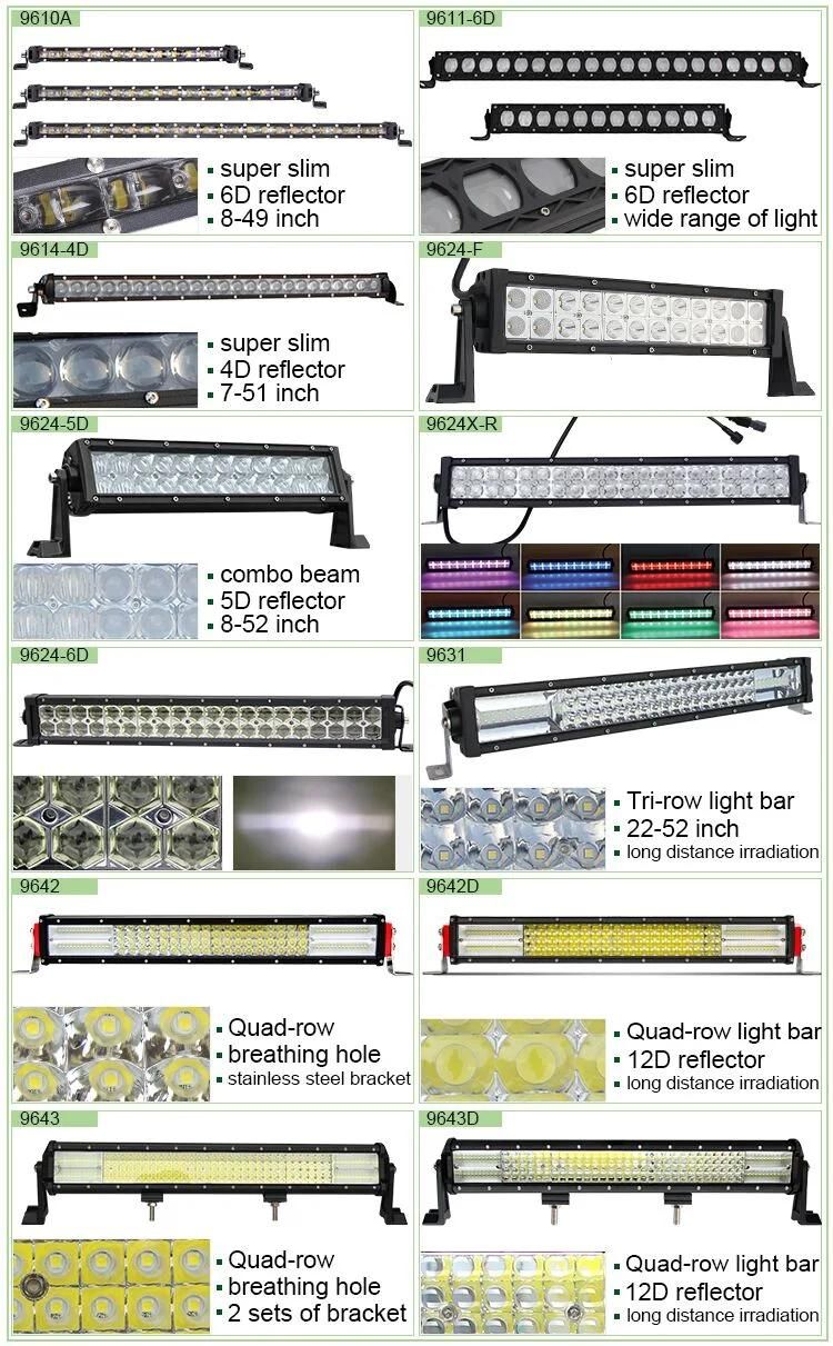 Super Bright Car Parts 12V 22" 32" 42" 24volt LED Bar, Offroad 4X4 Aurora Car LED Light Bar Truck