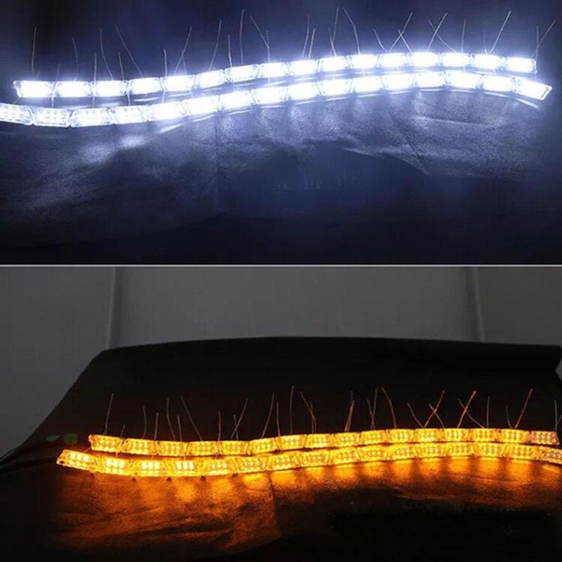 12V RGB LED Crystal Flexible DRL Daytime Running Light with Phone Control