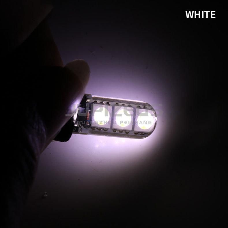 T10 Silicone Flashing 6 SMD 5050 LED Width Intermitente LED Light Bulbs Lamp for License Plate