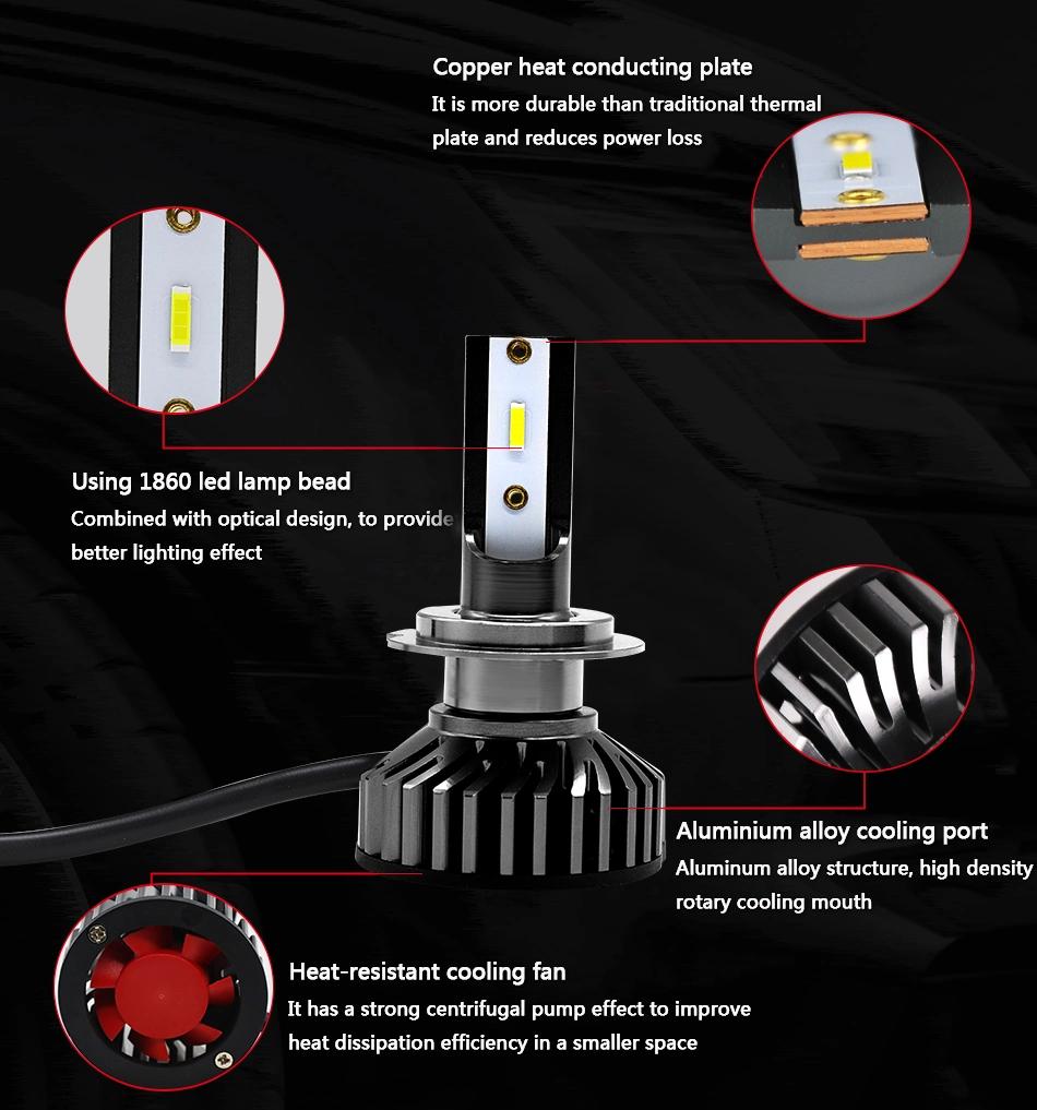 LED 100W Car Headlight High Power Lights 10000lm 9-32V LED H4 LED H7 H11 9005 9007 High Beam Low Beam COB Chips High Bright Headlight