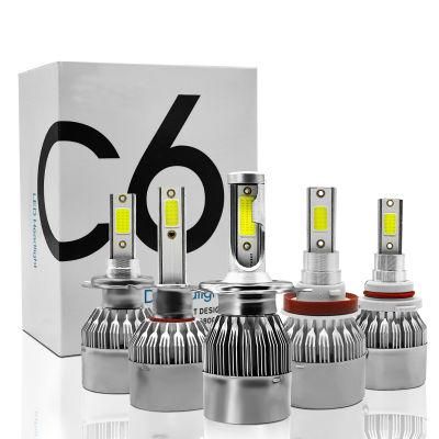 C6 High Power High Low Beam Auto Fog Lamp H1 H3 H11 9005 9006 H7 H13 9012c6 H4 LED Car Headlight