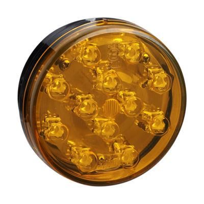 E-MARK Red Amber White Round LED Tail Lights 24V Truck Lamp Signal Lights Auto Lamp Trailer LED Light Rear Lights