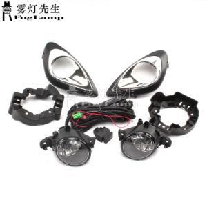 1set Car Front Bumper Fog Light Hologen Fog Light Fog Lamp Chrome Cover Wire for Nissan March Micra 2013 2014 2015 2016 Assambly
