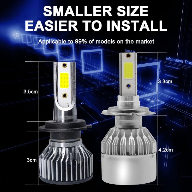 Super Bright High Power V6 LED Car Headlight 60W 10000lm H4 9005 9006 LED Car Headlight for General Models