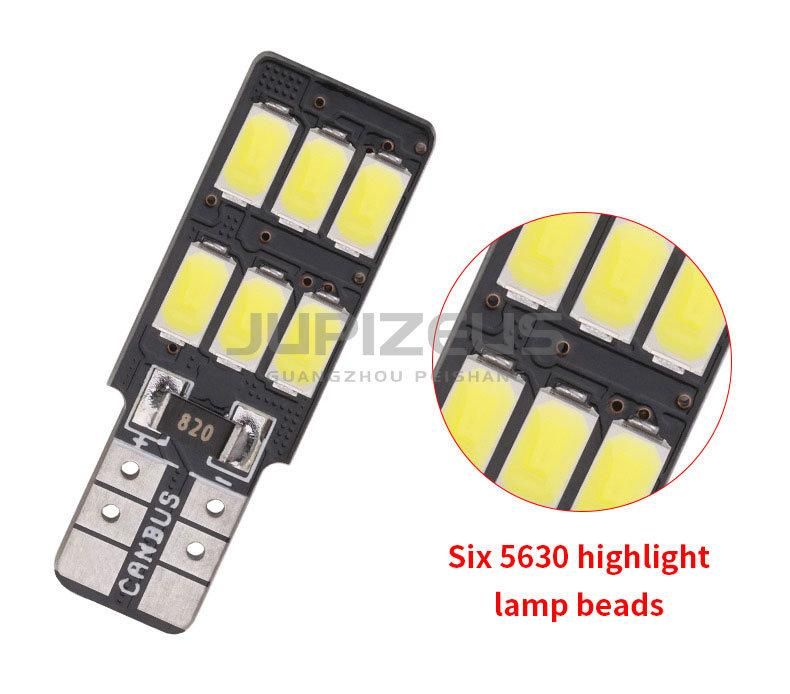 LED T10 Canbus Error Free 5630 6SMD LED T10 Auto Light Bulb Lamp for Car