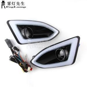 Car DRL LED Daytime Running Light for Ford Edge 2015 2016 2017 2018 Dynamic Waterproof Fog Lamp Decoration with Dimmer Function