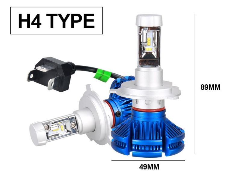 H7 Auto Headlight LED Kits Car X3 LED Bulbs H4/H11/9005/9006/H3 12V/24V 50W 6000lm White Replace Fog Lamp 3000K Headlamp