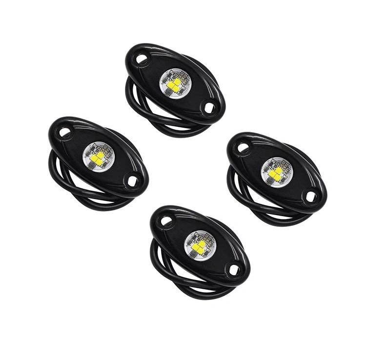 APP Control with 4 Pods Lights Under Cars off Road Truck SUV ATV RGB LED Rock Light