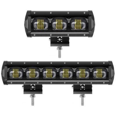 Single Row 6D Strip Light 30W 90W 120W Car Spotlight Large Lens Light Bar LED