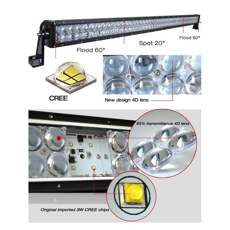 300W LED Double Row 4X4 Car Light Bar 4D Lighting