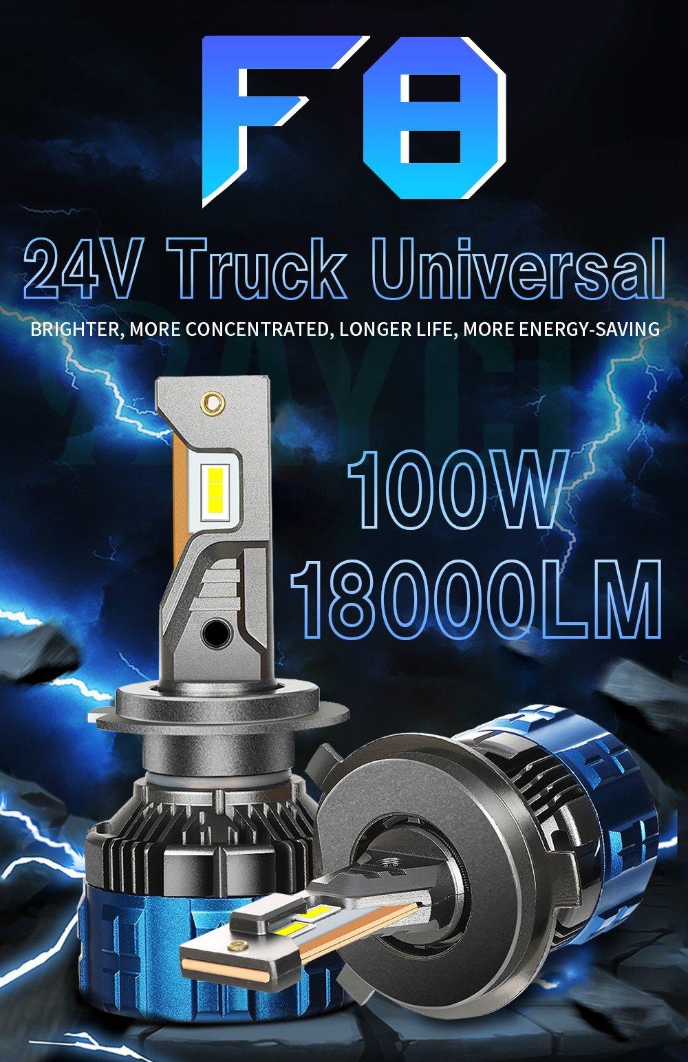 Super Bright Car LED Headlight Bulbs F8 Csp Chip 16000lm 110W 18000lm H7 H8 H9 H11 9005 9006 Can Be Used on Trucks