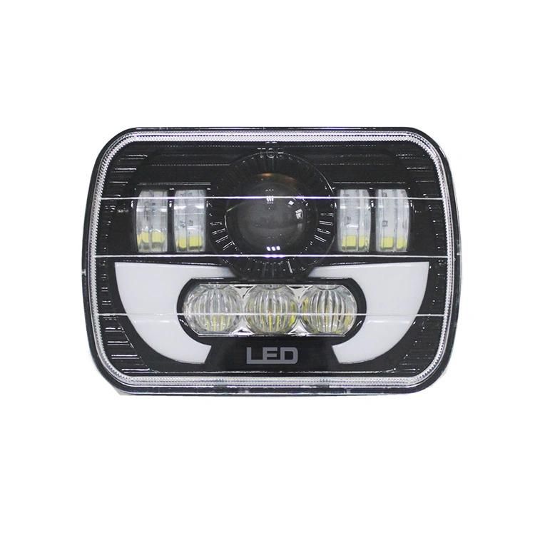 5X7" LED Headlight with DRL for Jeep Wrangler Yj Cherokee Xj Trucks 90W 7 Inch LED Square Headlight