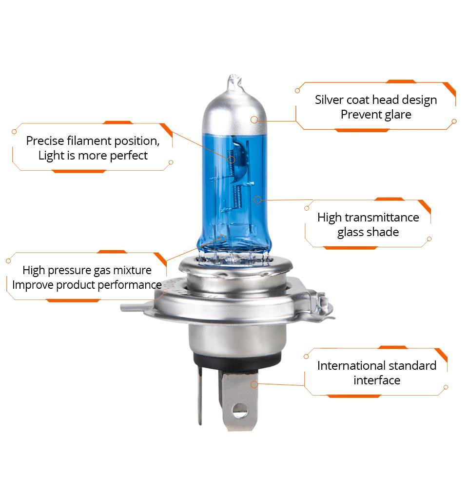 H4 HS1 Halogen Lamp for The Motorcycle Head Lamp