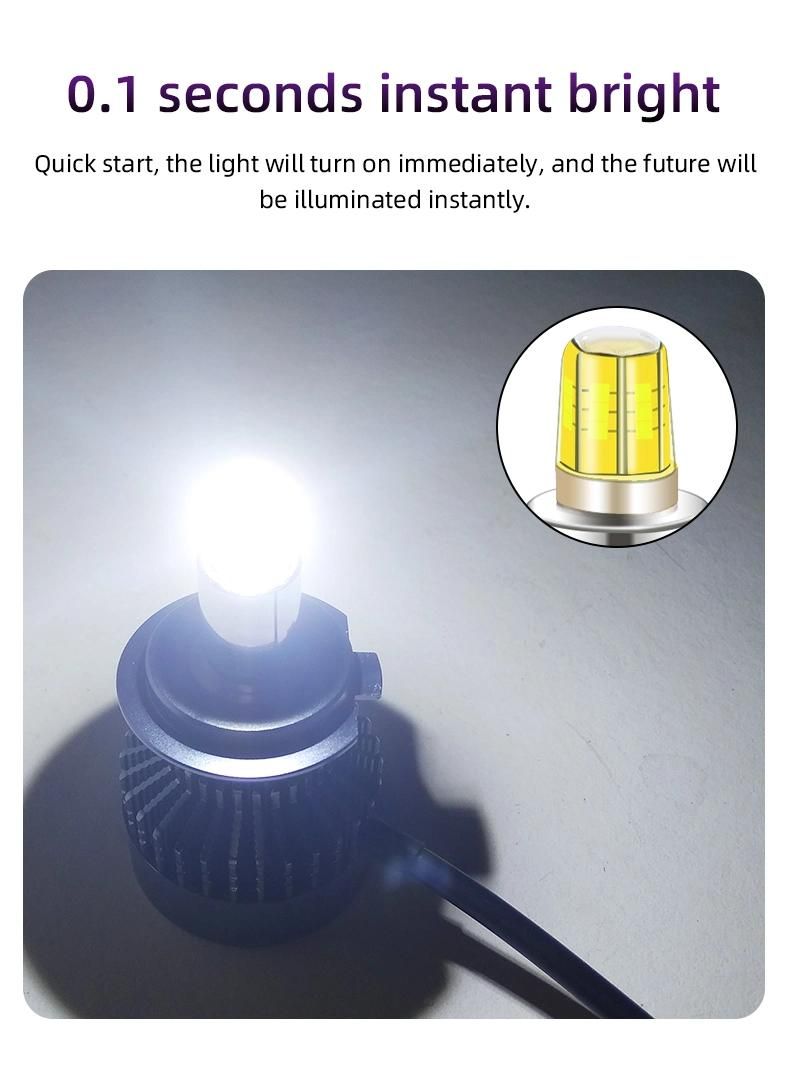 2PCS LED Bulbs Canbus 120W 20000lm High Power LED Headlights H7 H11 9005 H4 9004 Csp Chip 9-32V LED Headlight Canbus