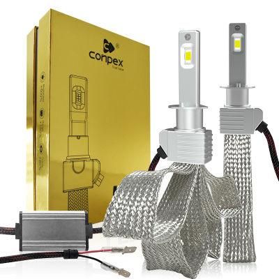 Conpex Car Lights Accessories Fanless Copper Strip Cooling USA Bridgelux Csp P11 H1 LED Headlight Bulbs