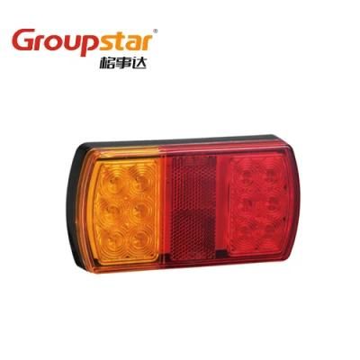 E4 12V Submersible Marine Boat Rear Indicator Stop Tail No Plate Reflector Truck Trailer Tail Lights LED