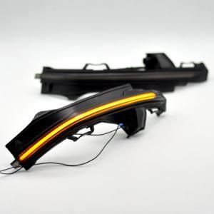 Smoked Door Mirror Winker LED Sequential Dynamic Indicator with Blue Light for 2016 Q7 and 2018 Q5