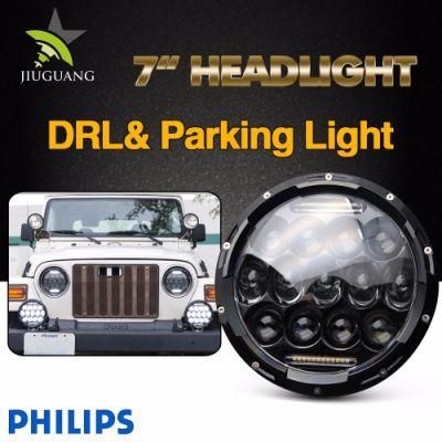 12V 7&prime;&prime; Round Portable Jeep Wrangler LED Headlight Offroad