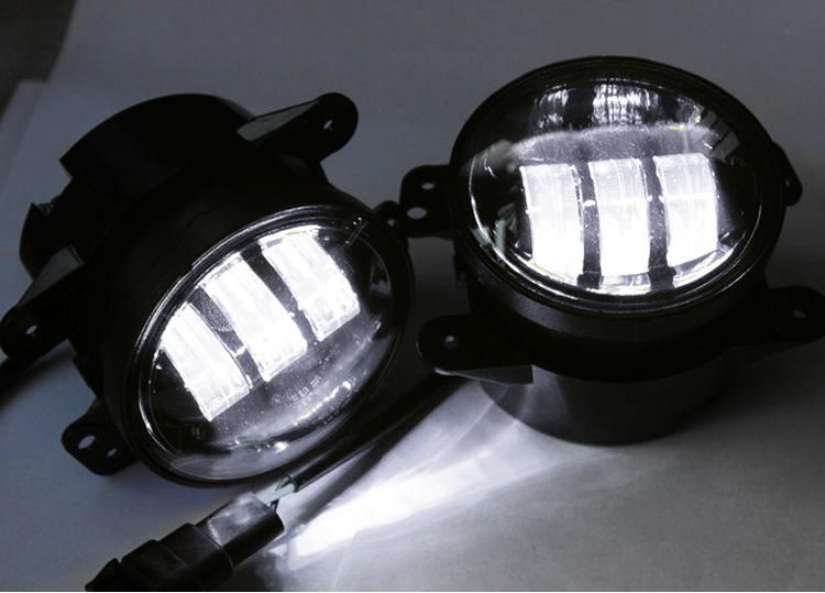 Black Chrome LED Passing Driving Lamps for Jeep Wrangler Jk 30W 4" LED Fog Light