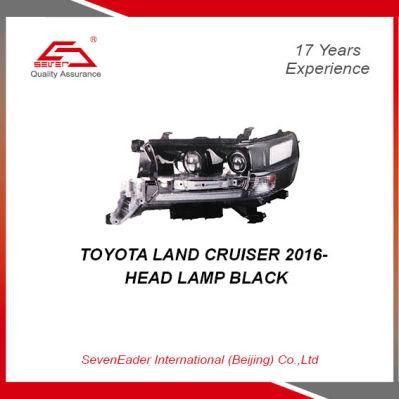 Auto Accessories Car Head Light Lamp Black for Toyota Land Cruiser 2016-