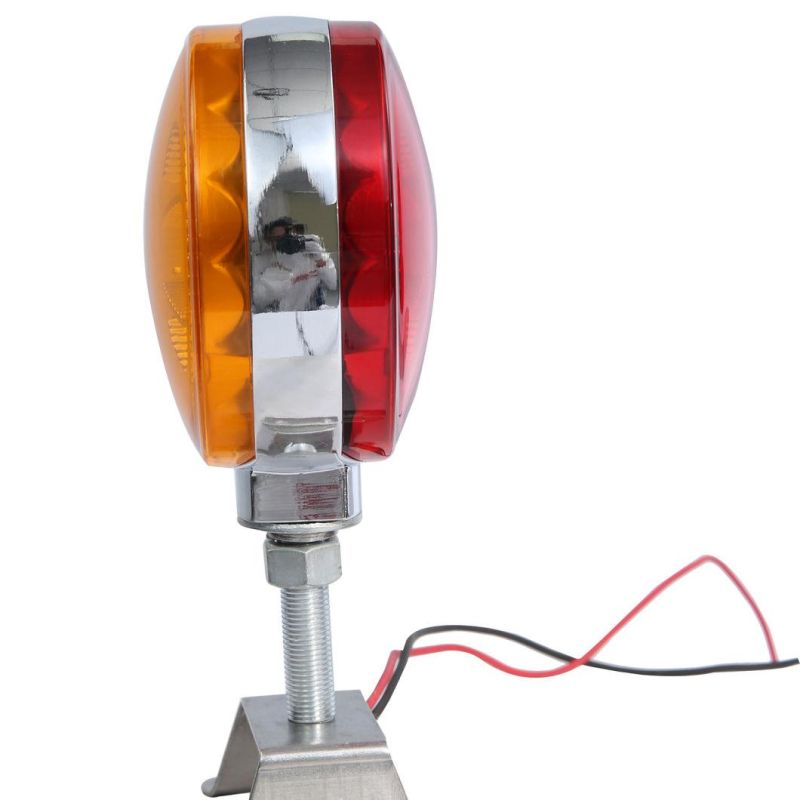 12V/24V 4.25" Red/Amber Lens LED Tractor Truck Tail Lights