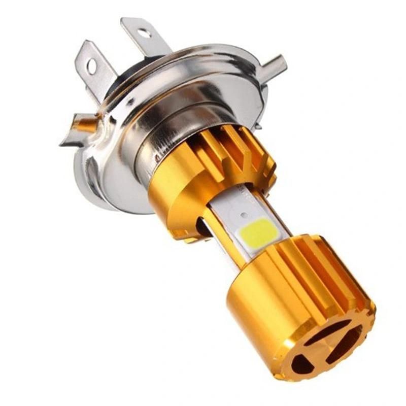 H4 LED 3 COB Motorcycle Headlight Lamp Bulb 6000K Hi/Lo Beam Light White 18W