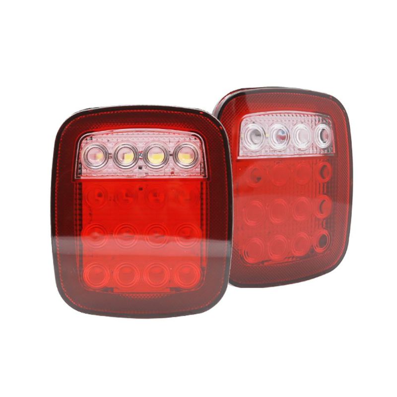 16LED Red and White Truck Tail Lamp Sequential Turn Light