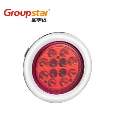 LED Car Lights E Mark Approval 10-30V 4 Inch 12 PCS Trailer Truck Forklift Tractor LED Round Turn Light