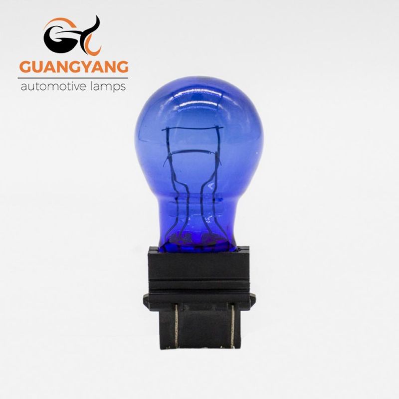 Factory 3156 3157 T25 12V 21W 21/5W Blue Glass White Light Driving Lamp Turn Signal Light Bulb