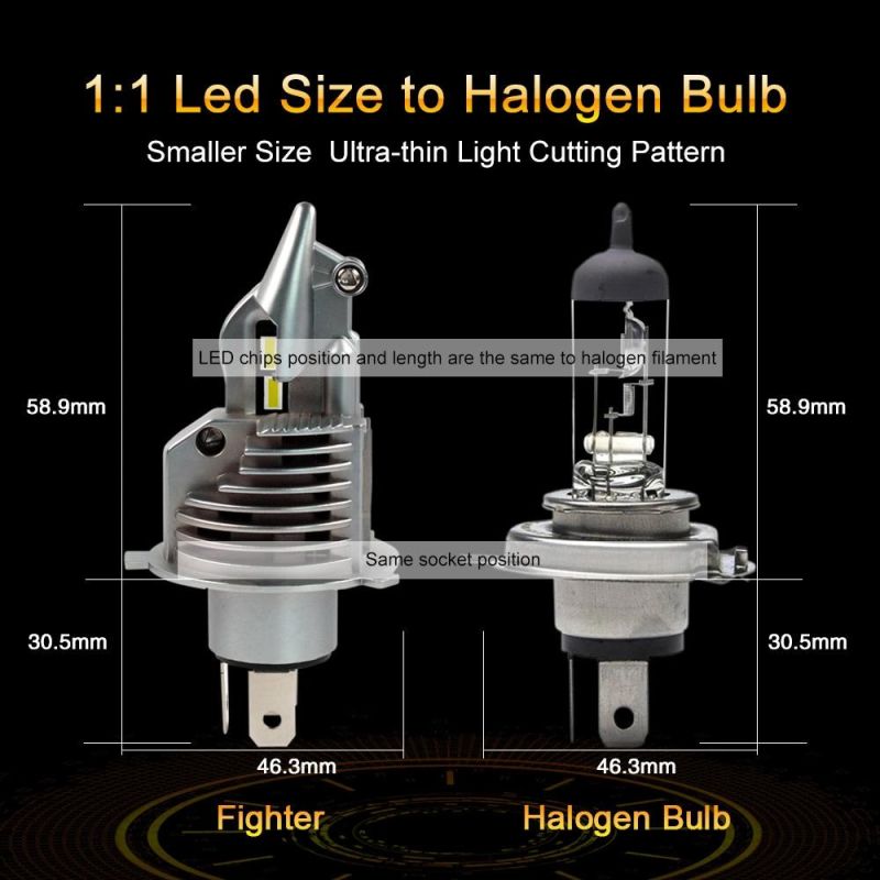 3200lm Car LED Q10 H4/9003/Hb2 Halogen Lamp Size Car Conversion Headlight Kit