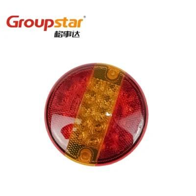 Manufacturer 10-30V Round Truck Trailer Hamburger LED Combination Tail Lights Stop Turn Rear Lamps LED Auto Lamp