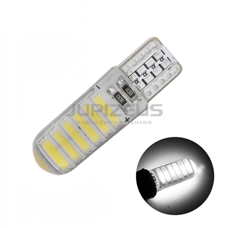 Silicone 12V 6W Canbus T10 7020 12 SMD 7014 LED 194 W5w Trucks Trailer Flashing Light Bulb to Cars