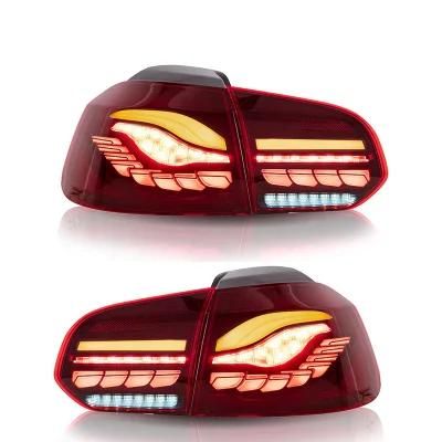M4 Design LED Sequential Golf 6 Red Rear Light 2008-2013 Taillights for VW Golf Mk6