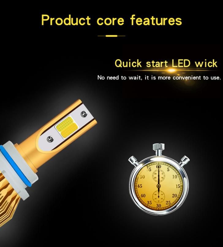 Dual Color C6 LED Car Light H4 H7 H11 H13 9005 9006 9004 9007 H8 9012 H16 Psx24