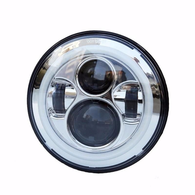 7" 40W HID LED Projector Headlights H4 H13 Hi/Lo Beam 12V 24V 7 Inch Round Head Lamp for Jeep Wrangler